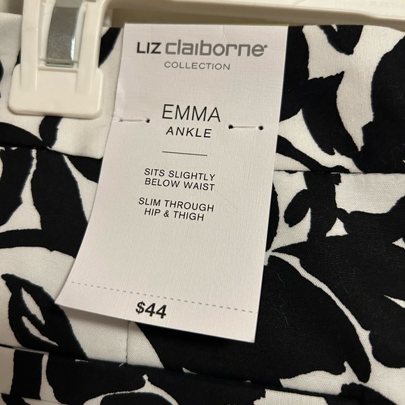 NWT Women’s black and white Liz Claiborne Ankle Pant - Picture 7 of 7